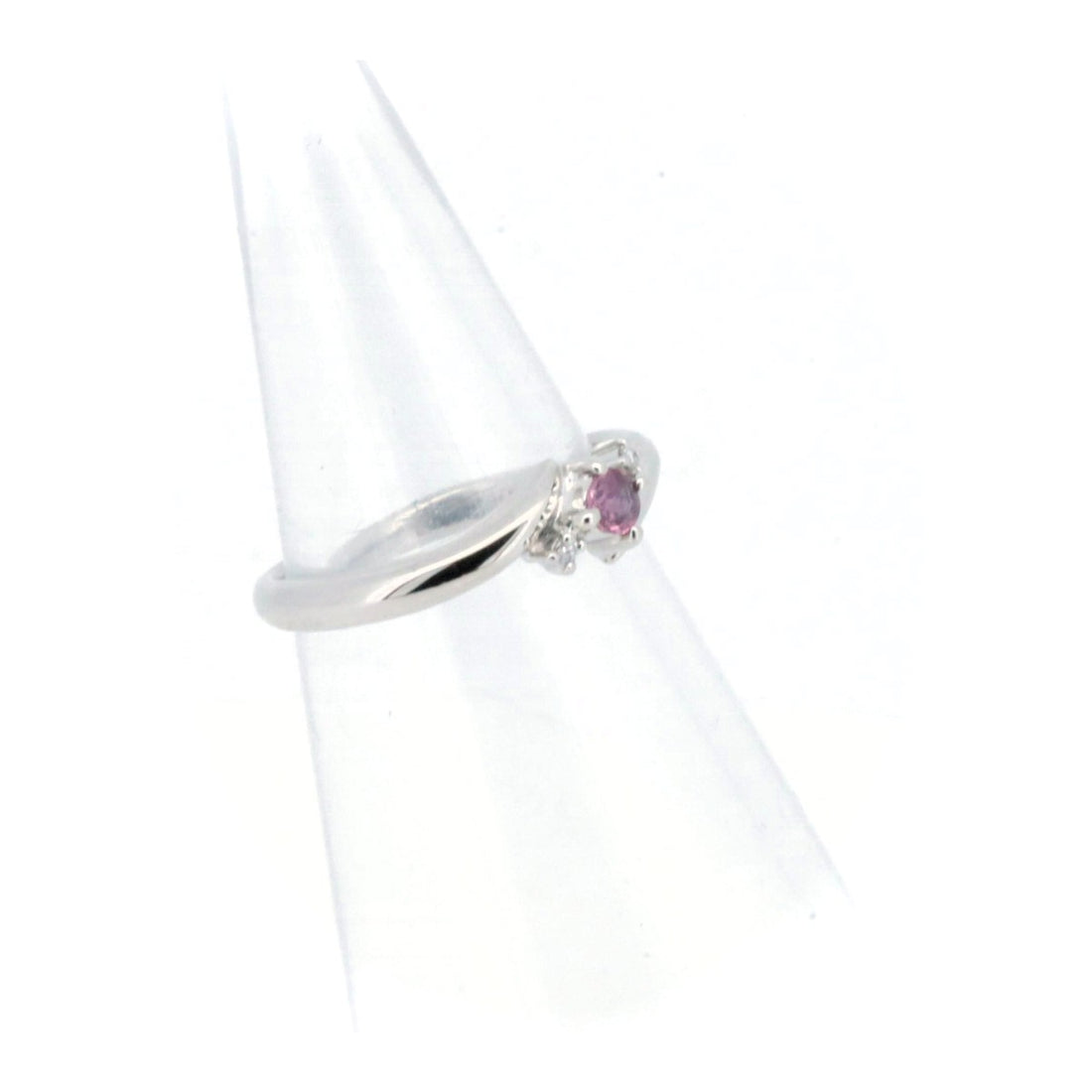 Vendome Aoyama Ruby Diamond Ring PT900 Platinum Size 10.5 in Great Condition