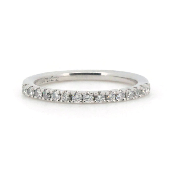 Pre-owned K18WG Diamond Half Eternity Ring 0.22ct Size 9 in Great Condition