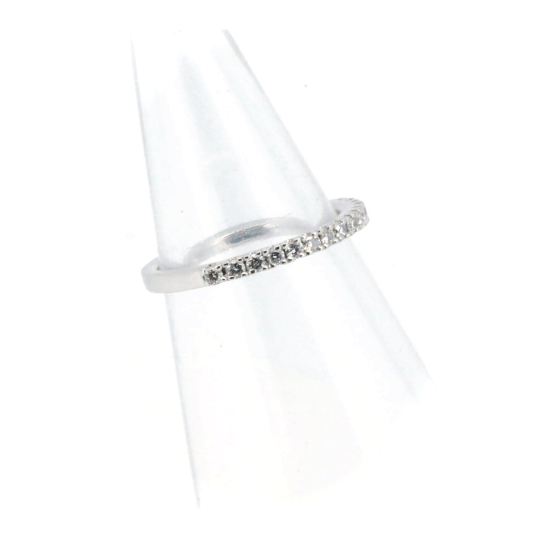 Pre-owned K18WG Diamond Half Eternity Ring 0.22ct Size 9 in Great Condition