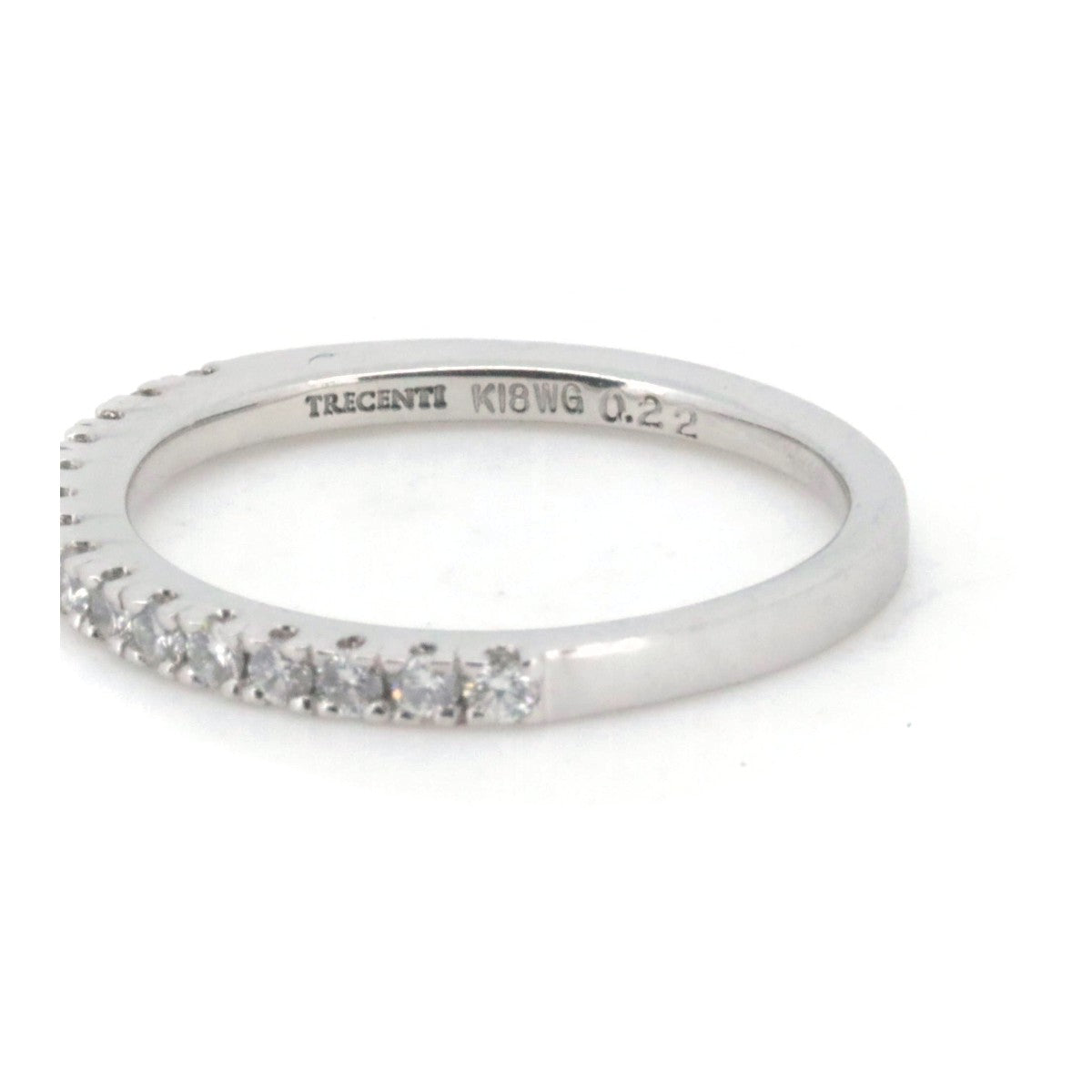 Pre-owned K18WG Diamond Half Eternity Ring 0.22ct Size 9 in Great Condition