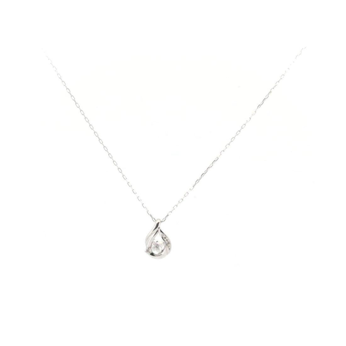 Pre-owned K18WG Diamond Necklace White Gold in Great Condition