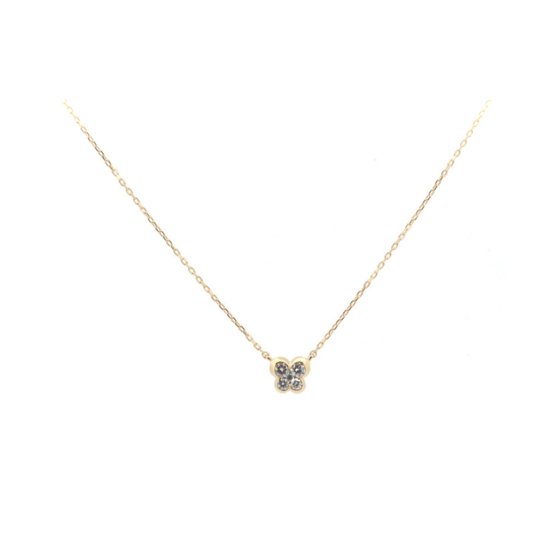 Vendome Aoyama Diamond Necklace K18YG Yellow Gold in Great Condition