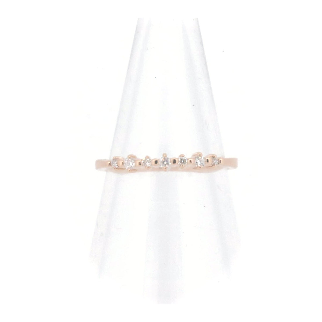 K10PG Pink Gold Diamond Ring Size 1 in Great Condition