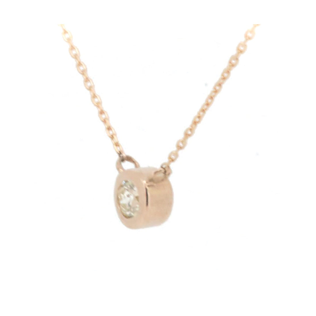 K18 Pink Gold Diamond Necklace 0.113ct 0.004ct in Great Condition