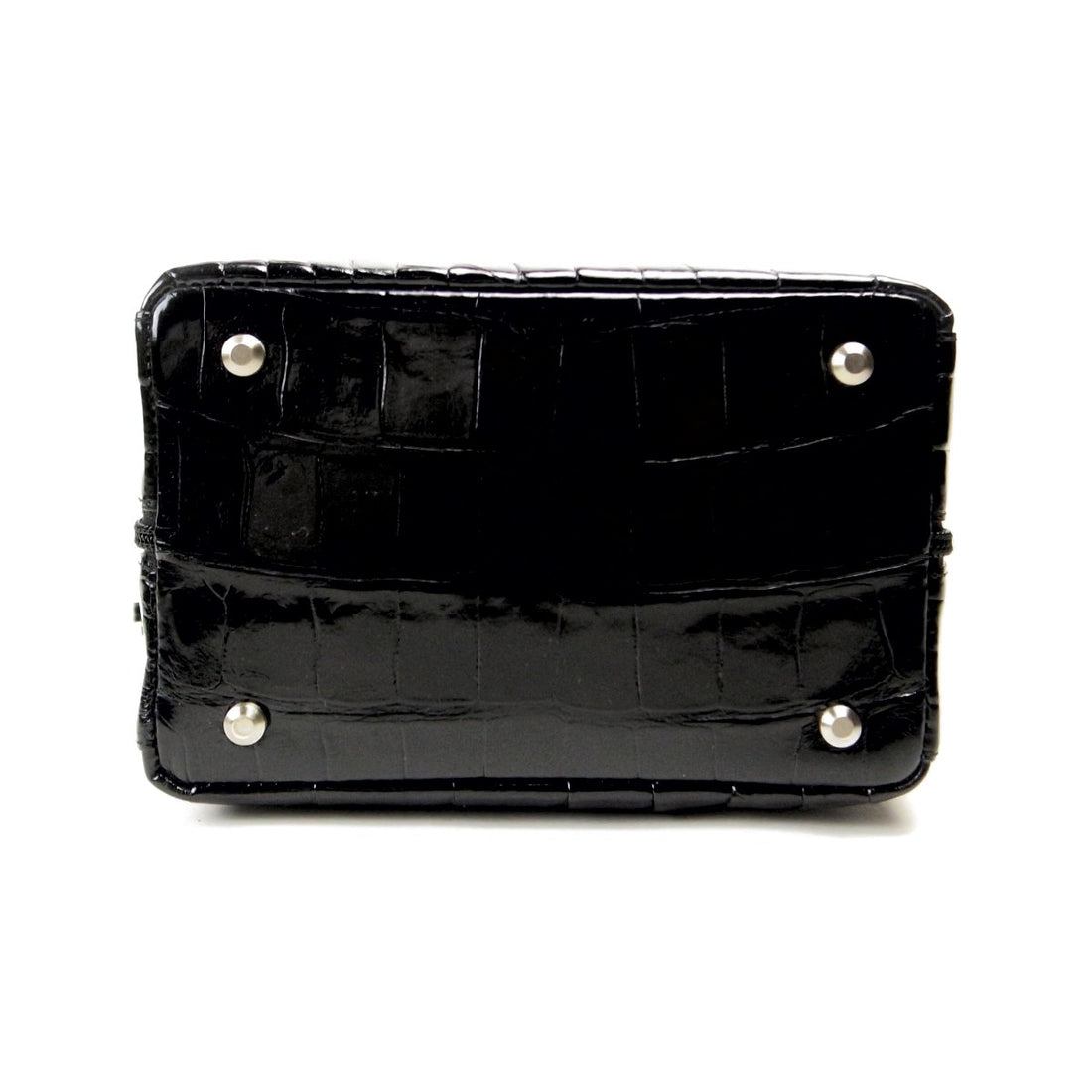 Used Crocodile Leather Handbag for Women, Black