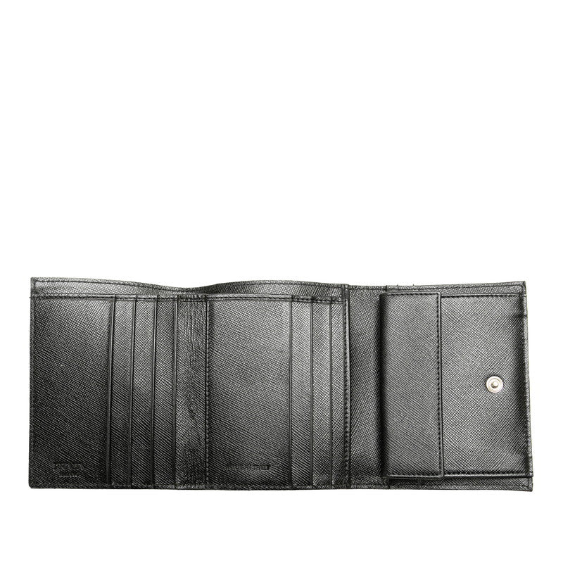 Prada Leather Nylon Tri-Fold Wallet