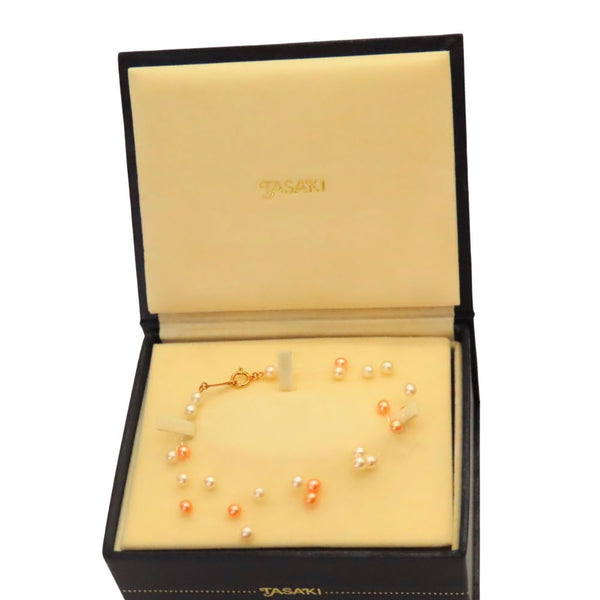 Tasaki K18 Yellow Gold Pearl 3-Strand Bracelet A2501008