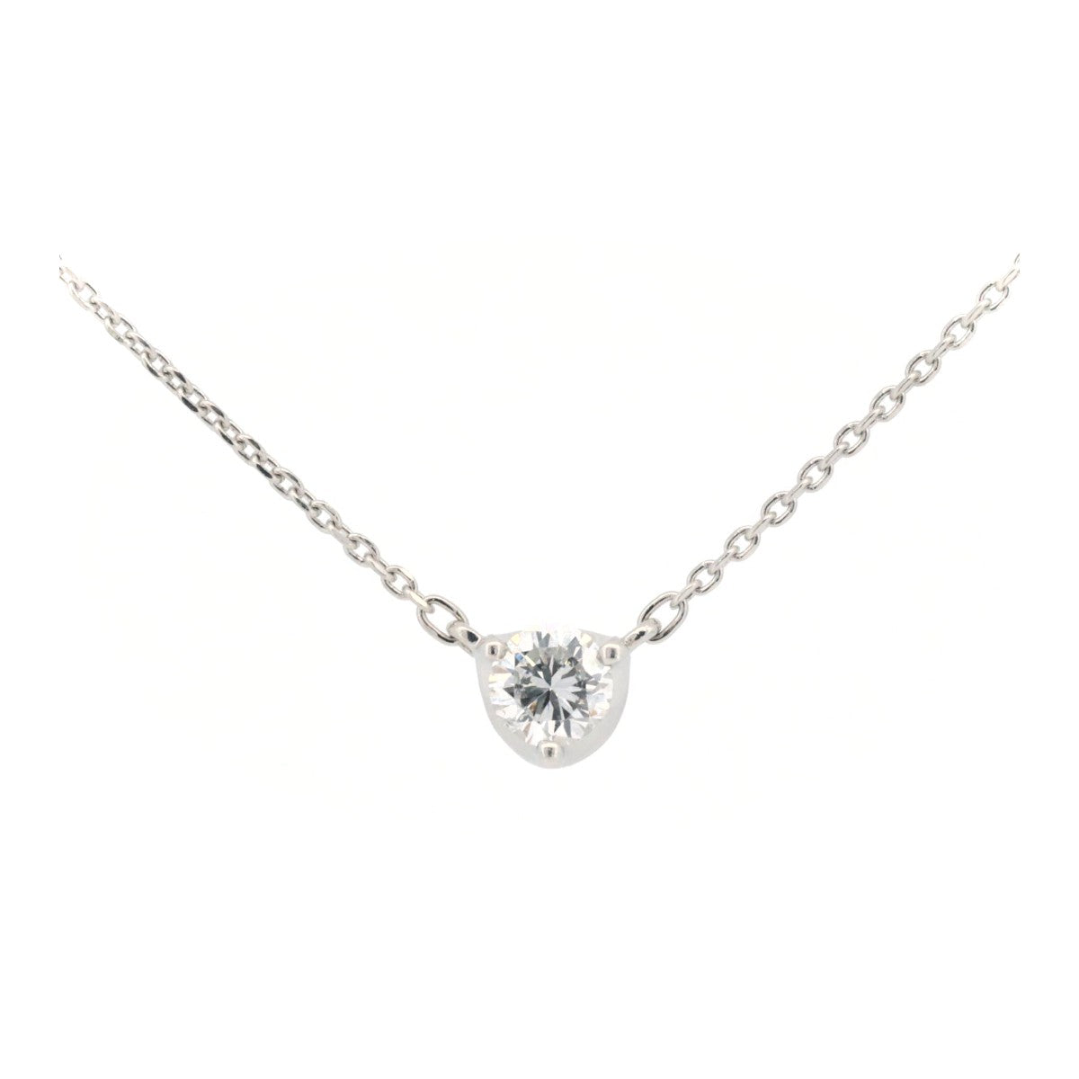 4°C Diamond Necklace PT850 Platinum 0.176ct