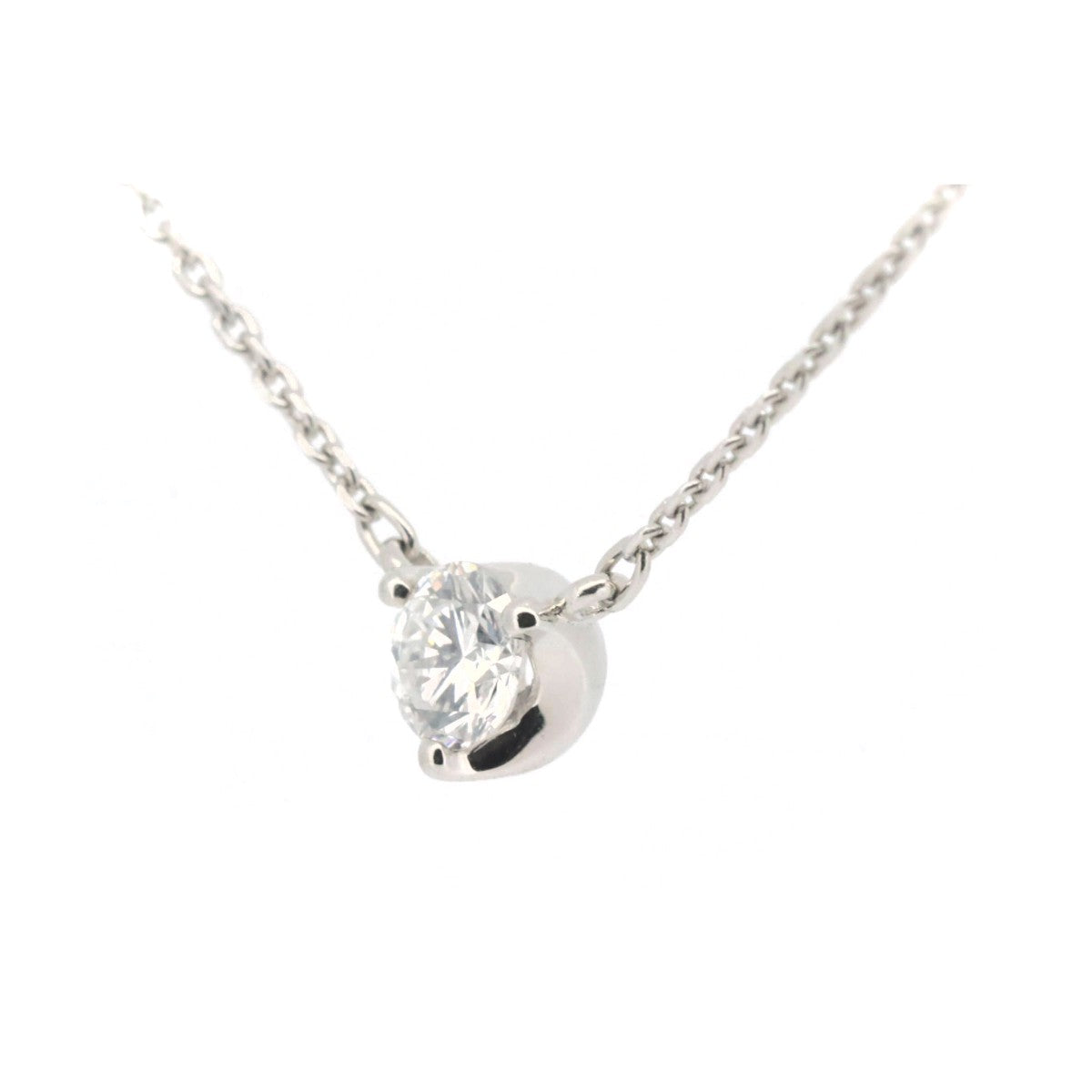 4°C Diamond Necklace PT850 Platinum 0.176ct