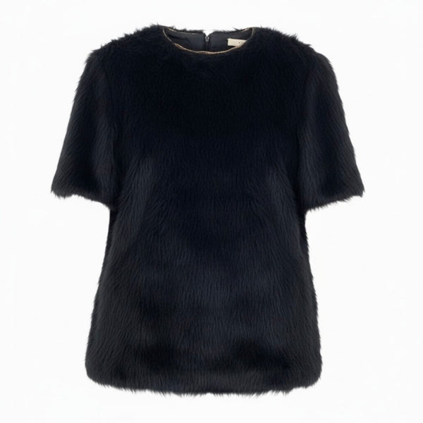 Celine alpaca wool silk sheepskin blouse
