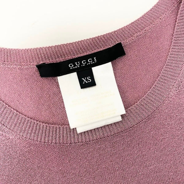 Gucci Glitter Knit Short Sleeve Sweater