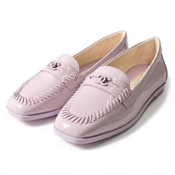 Chanel Coco Mark Patent Leather Loafers