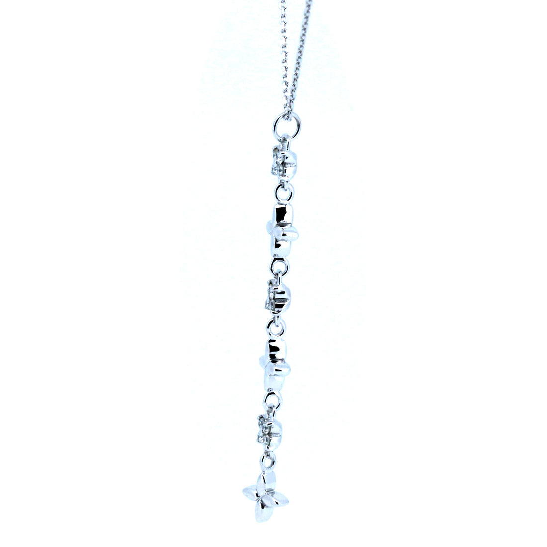 K18WG Diamond Necklace 18K White Gold in Great Condition