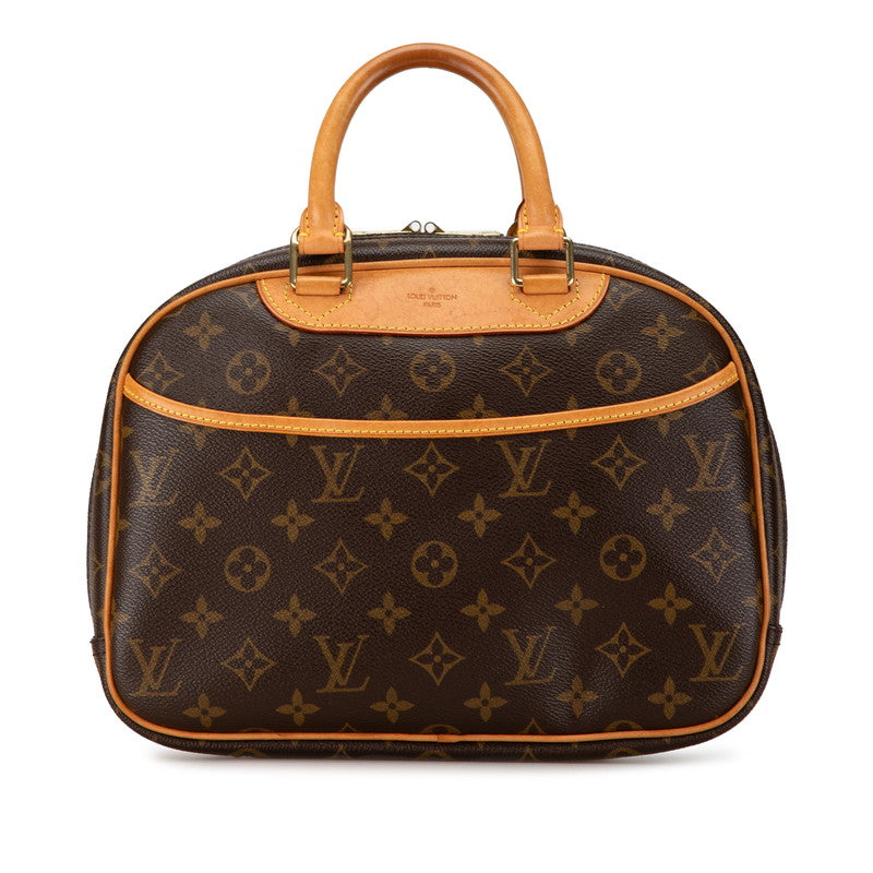 Louis Vuitton Monogram Trouville Handbag M42228 Brown PVC Leather