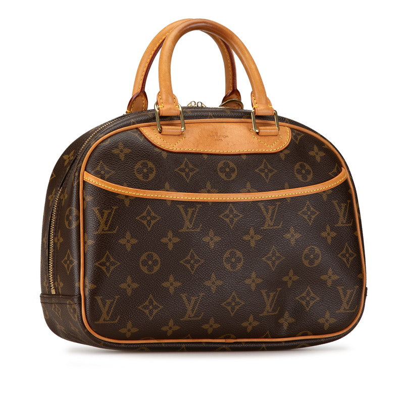 Louis Vuitton Monogram Trouville Handbag M42228 Brown PVC Leather