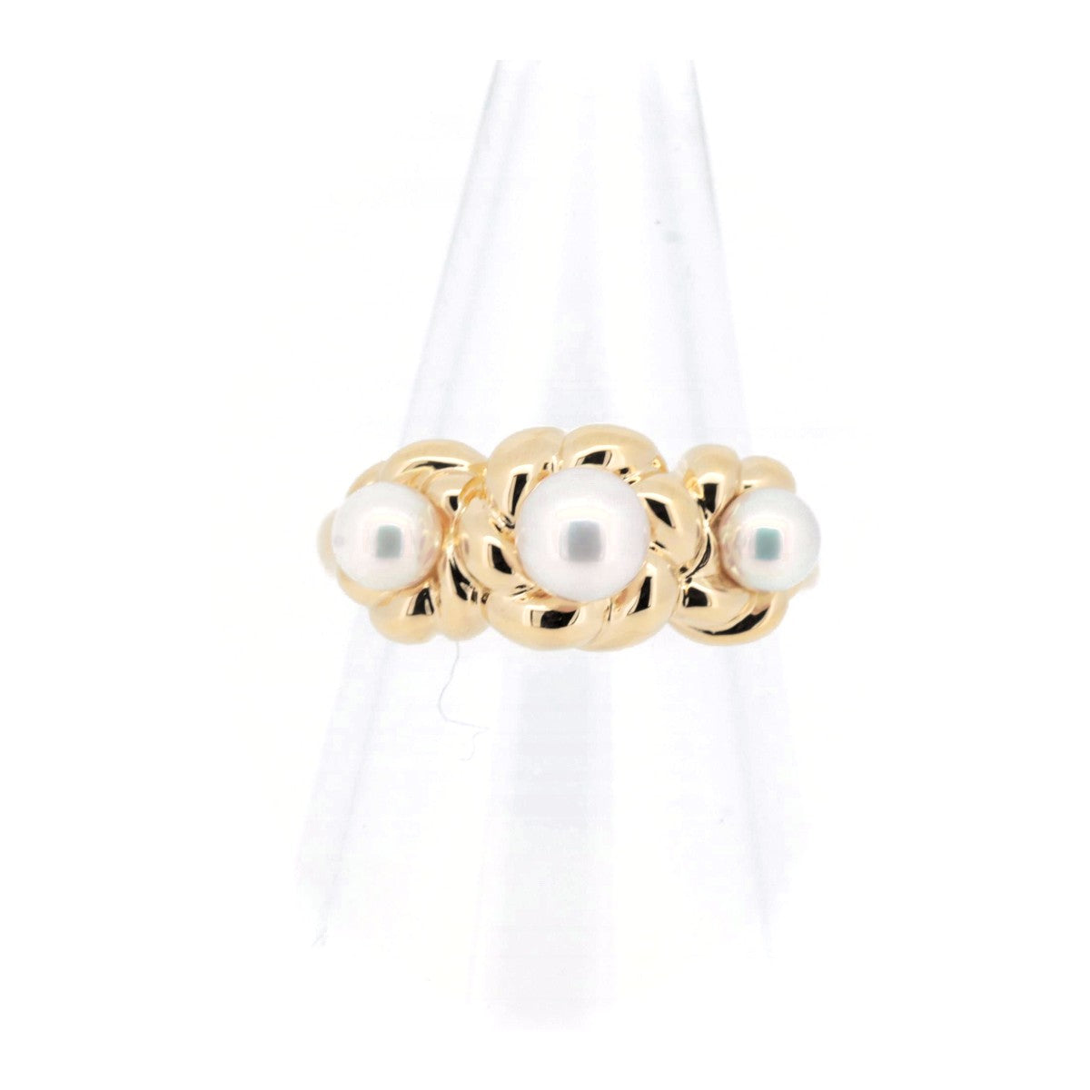 Tasaki K18YG Yellow Gold Pearl Ring Size 11 in Great Condition