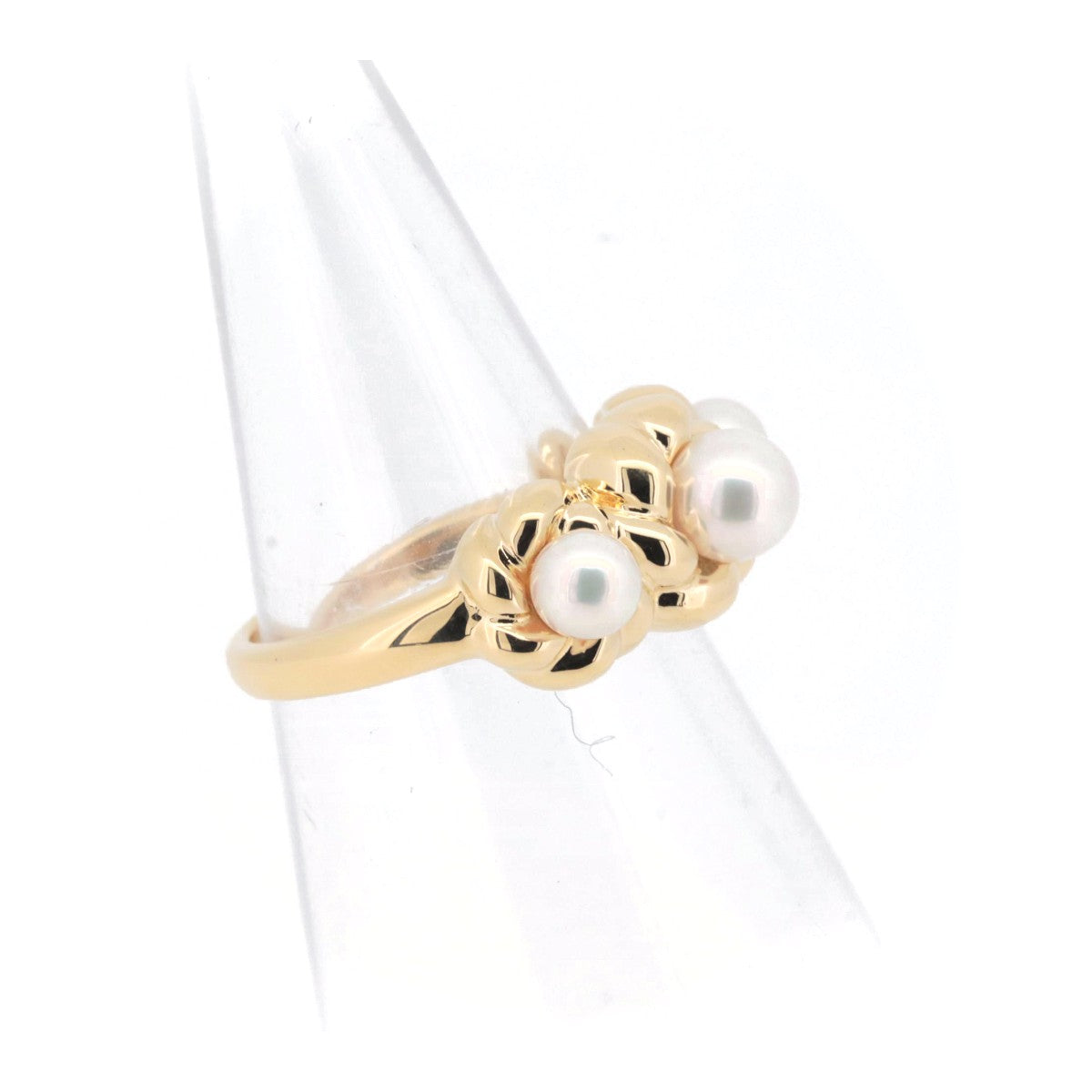 Tasaki K18YG Yellow Gold Pearl Ring Size 11 in Great Condition