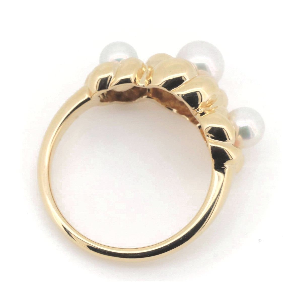 Tasaki K18YG Yellow Gold Pearl Ring Size 11 in Great Condition