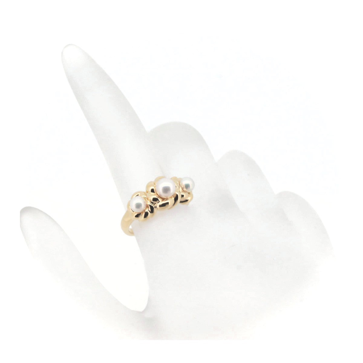 Tasaki K18YG Yellow Gold Pearl Ring Size 11 in Great Condition