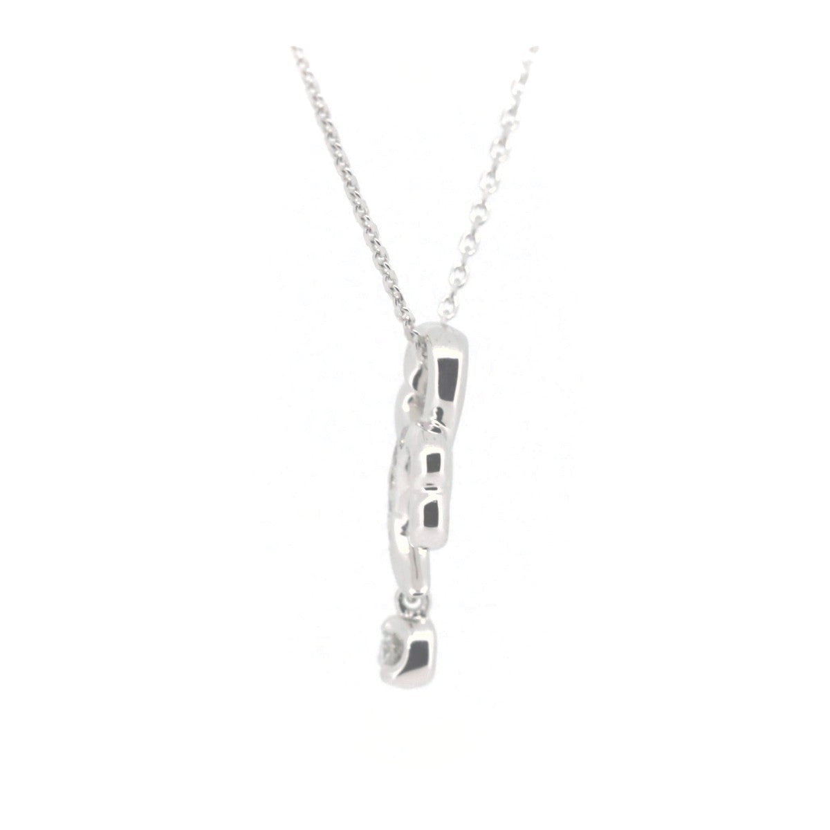 4°C Diamond Necklace K18 White Gold in Great Condition