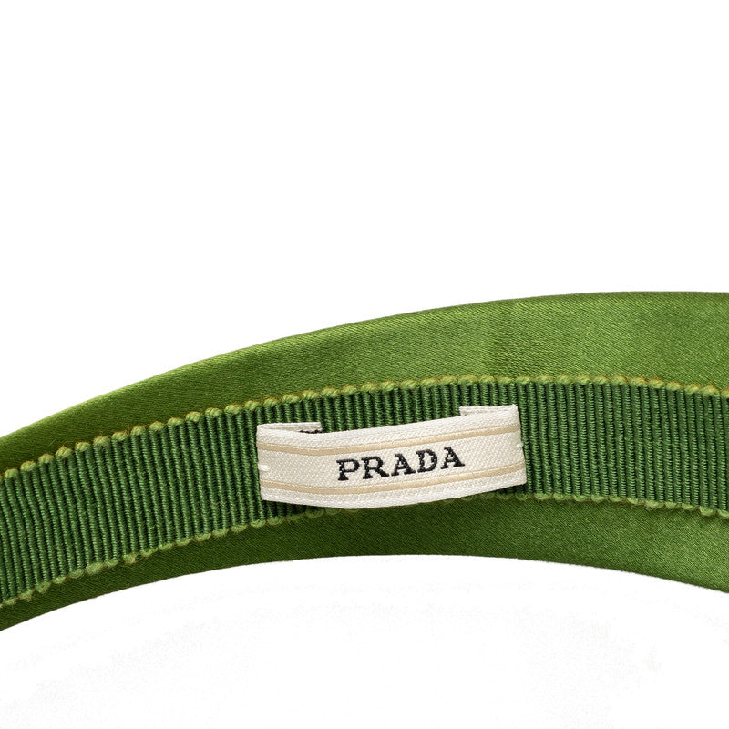 Prada Nylon Headband Green in Great Condition