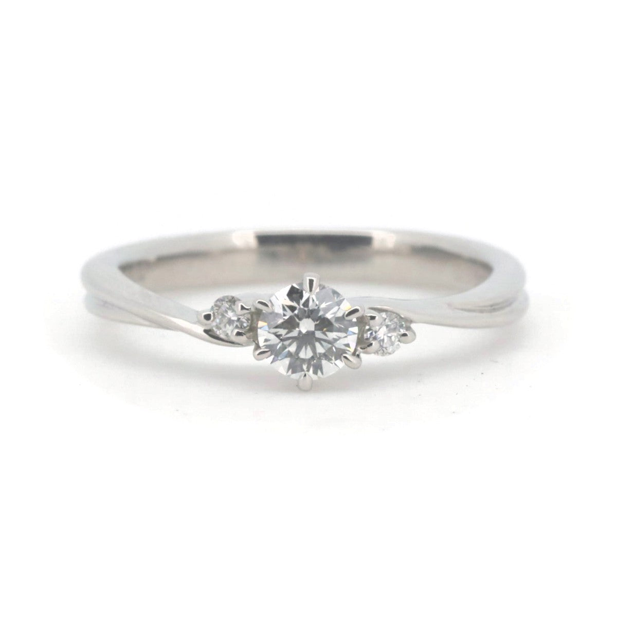 Lazare Diamond Ring PT950 Platinum 0.24ct 0.04ct Size 8