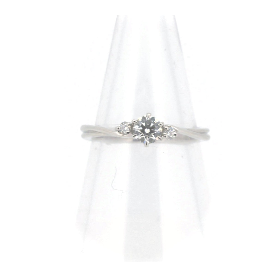 Lazare Diamond Ring PT950 Platinum 0.24ct 0.04ct Size 8 in Great Condition