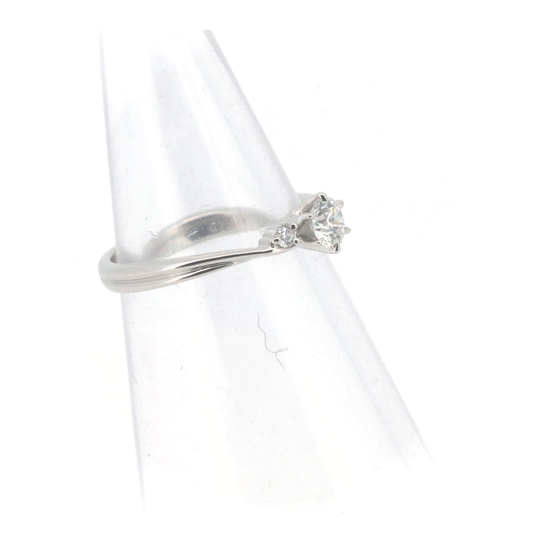 Lazare Diamond Ring PT950 Platinum 0.24ct 0.04ct Size 8 in Great Condition