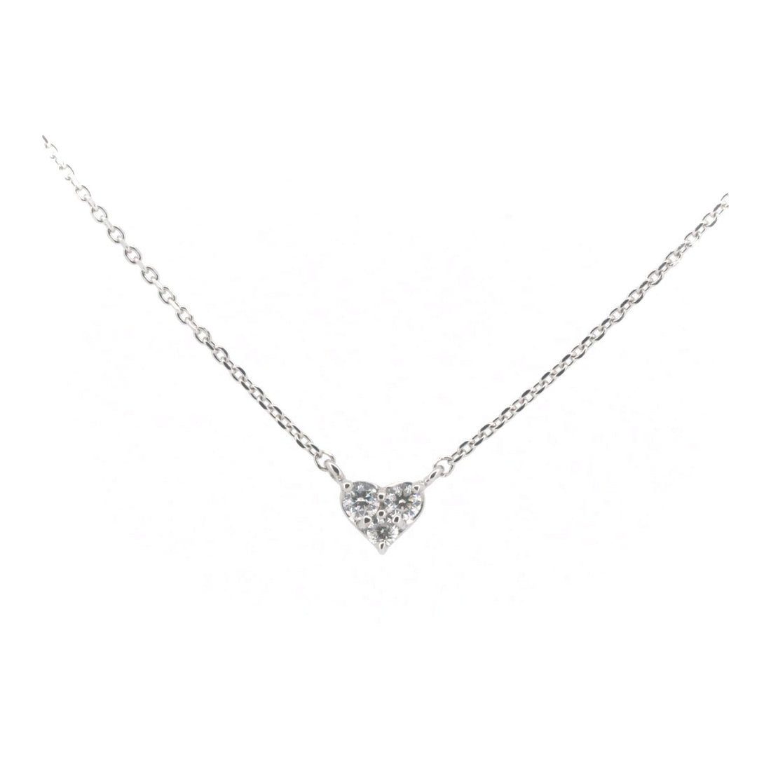 Vendome Aoyama Diamond Necklace 0.10ct K18WG White Gold in Great Condition