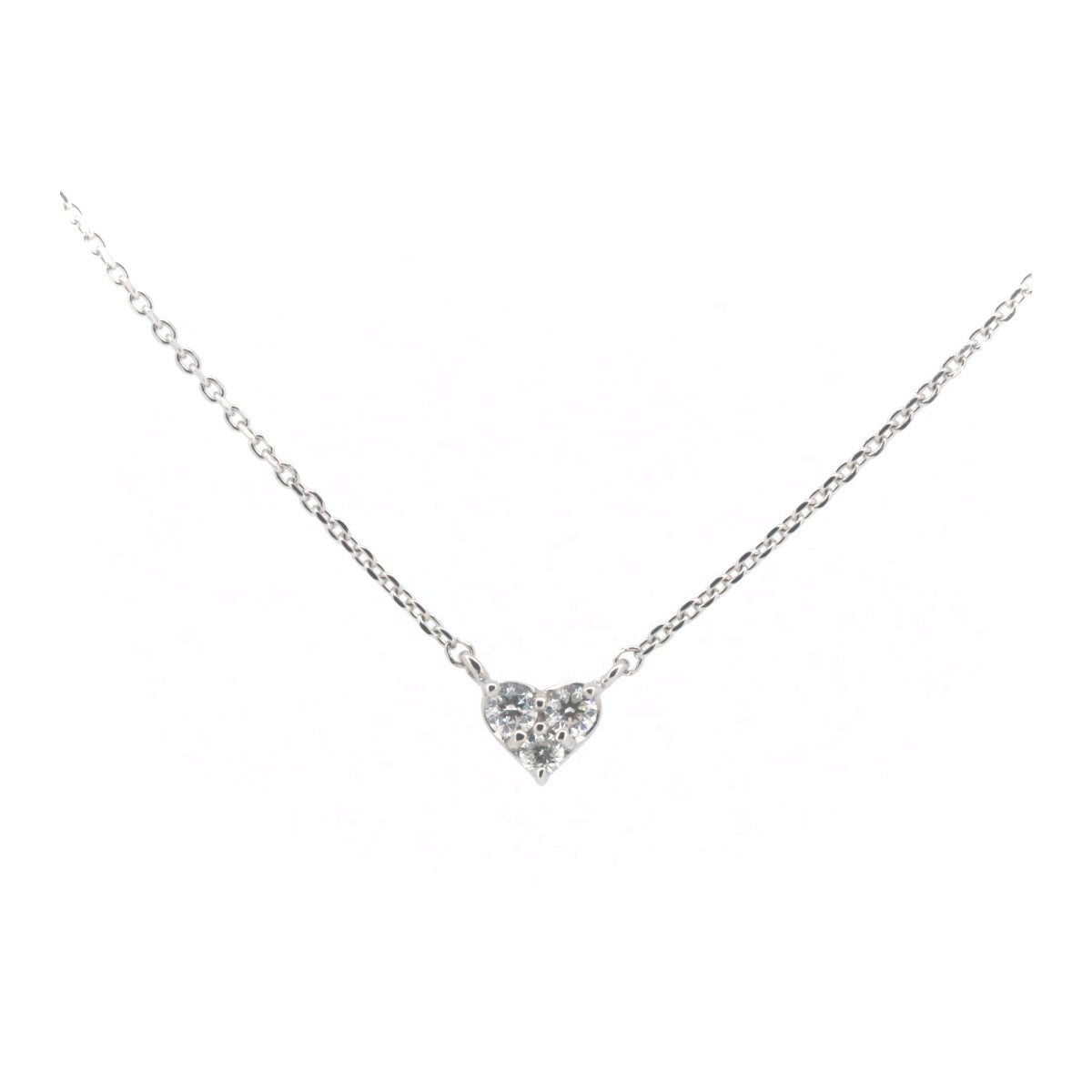 Vendome Aoyama Diamond Necklace 0.10ct K18WG White Gold in Great Condition