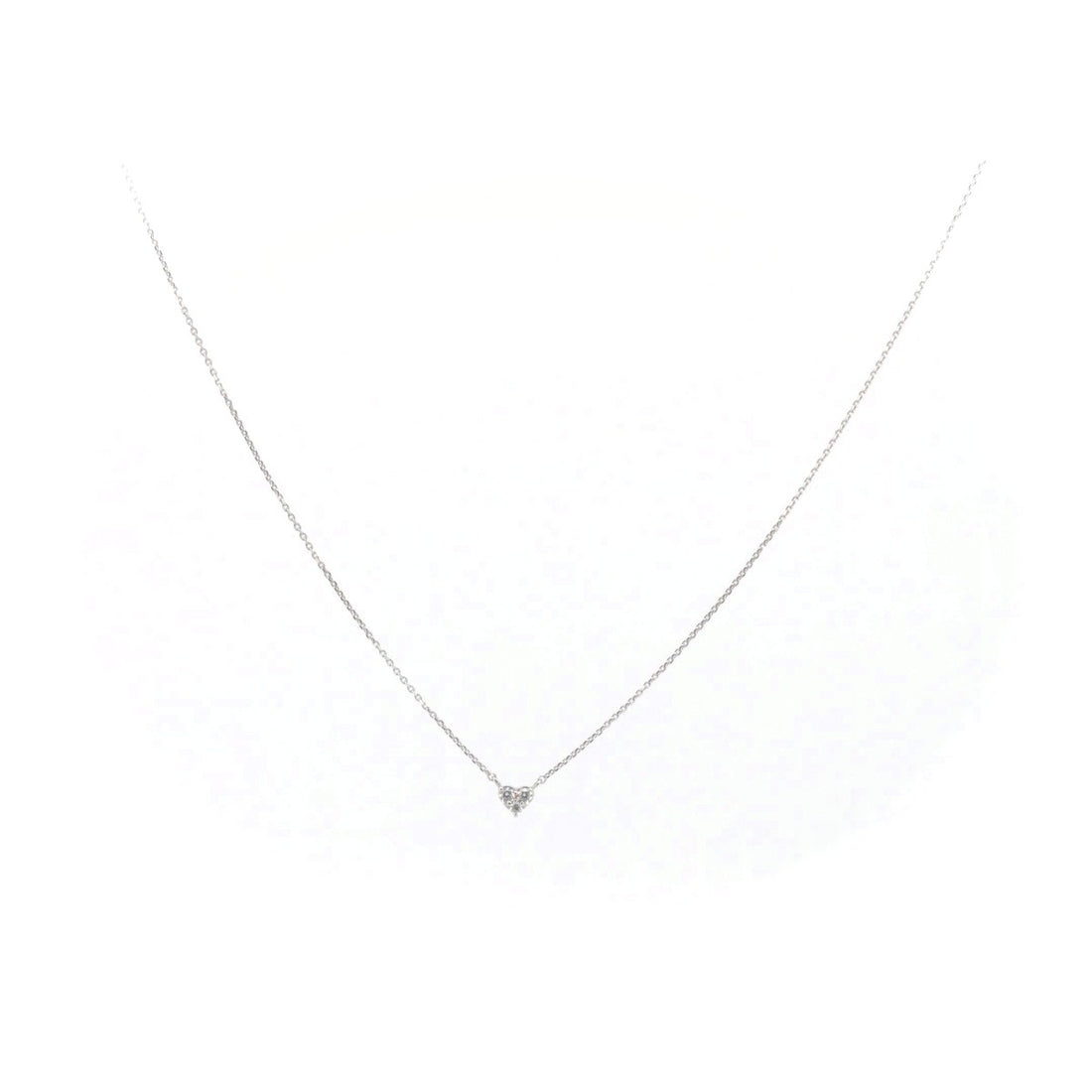 Vendome Aoyama Diamond Necklace 0.10ct K18WG White Gold in Great Condition