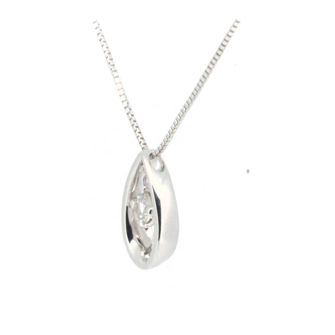 K18WG Diamond Necklace 0.161ct White Gold in Great Condition