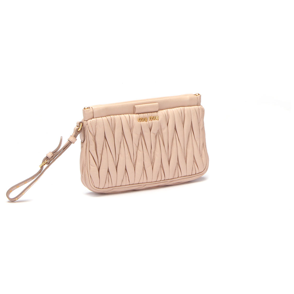 Matelasse Leather Clutch