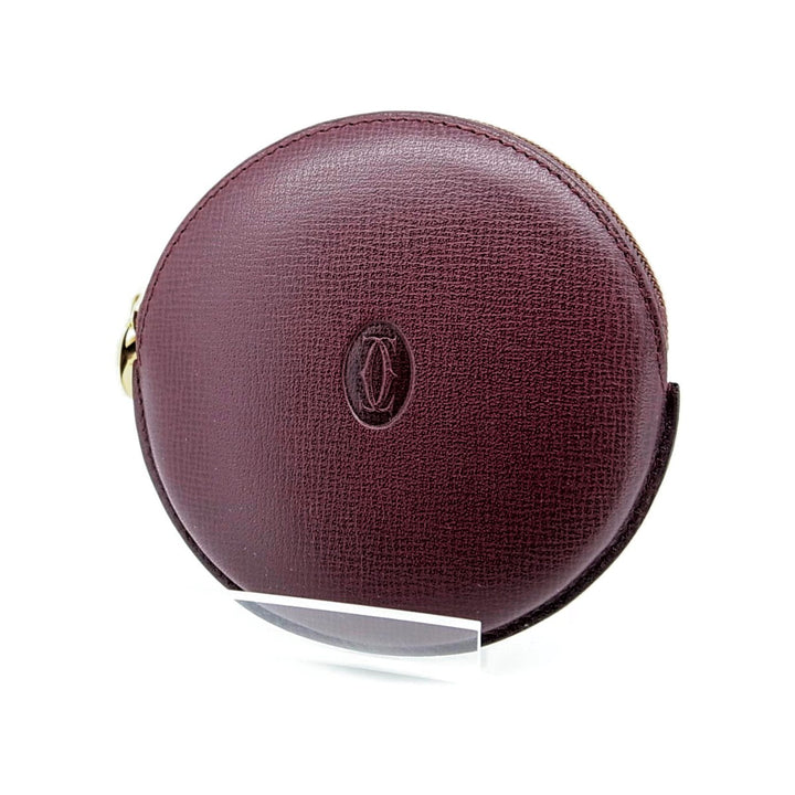 Cartier Leather Coin Case Bordeaux in Great Condition