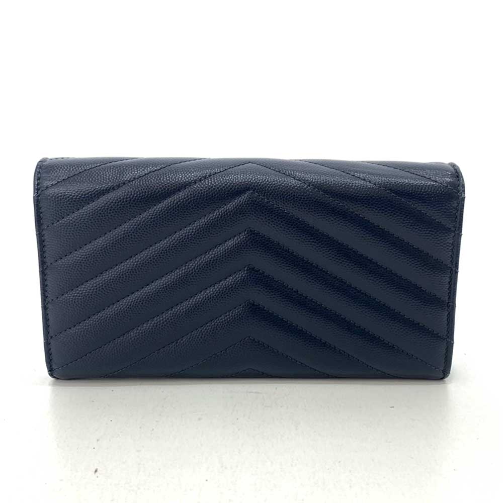 Yves Saint Laurent  Leather Long Wallet 6-ot240301-1ta in Very Good Condition