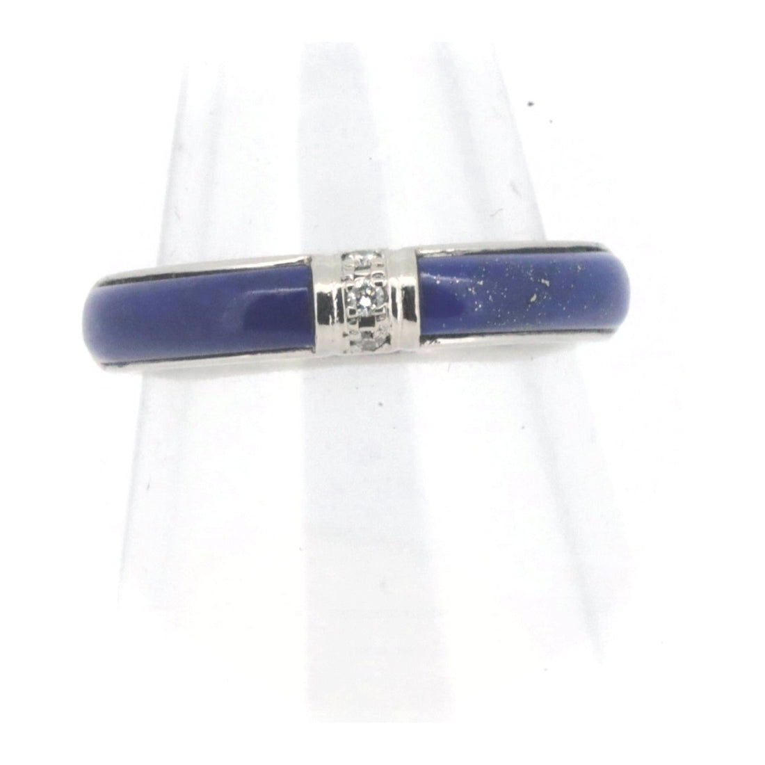 Diamond Lapis Lazuli Ring PT900 Platinum 10.5 in Great Condition