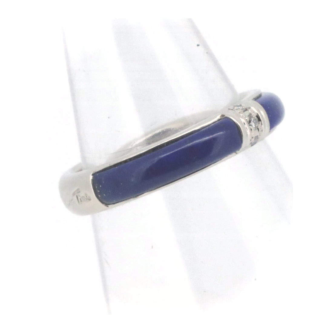 Diamond Lapis Lazuli Ring PT900 Platinum 10.5 in Great Condition