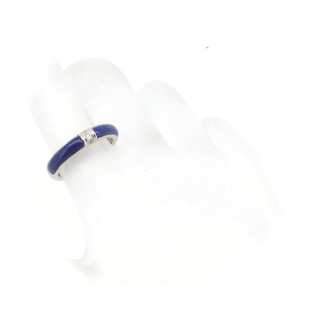 Diamond Lapis Lazuli Ring PT900 Platinum 10.5 in Great Condition