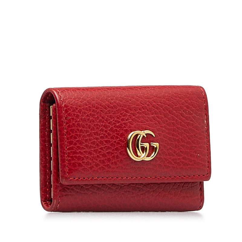 Gucci Leather GG Marmont 6 Key Case 456118 in Very Good Condition