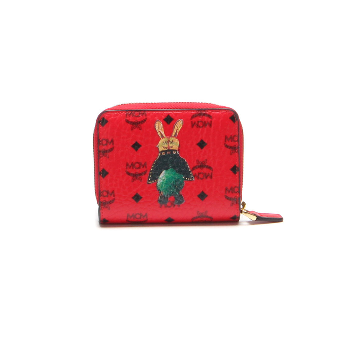 MCM Visetos Bunny Short Wallet Leather Short Wallet