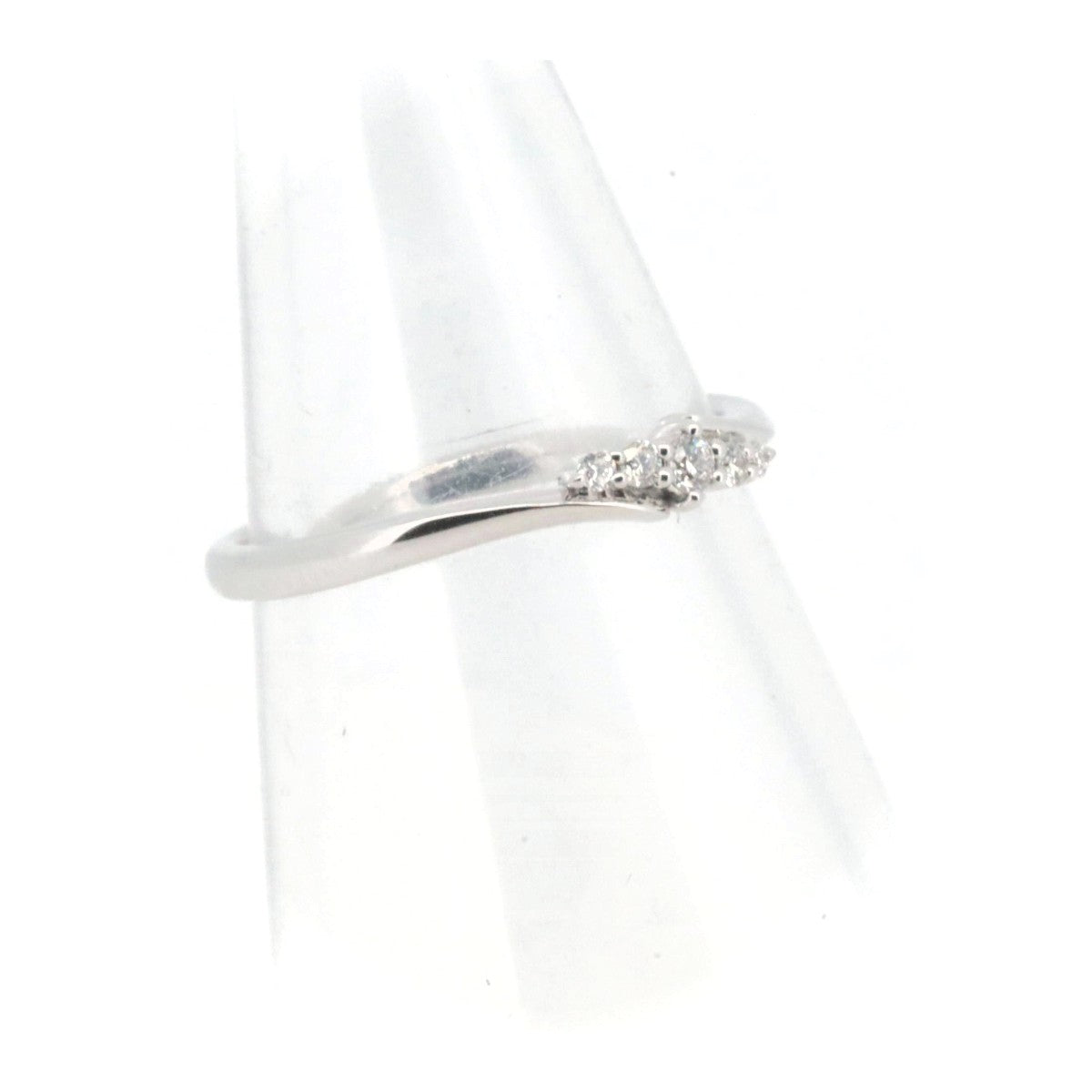 Pre-owned K18WG Diamond Ring Size 10 in Great Condition