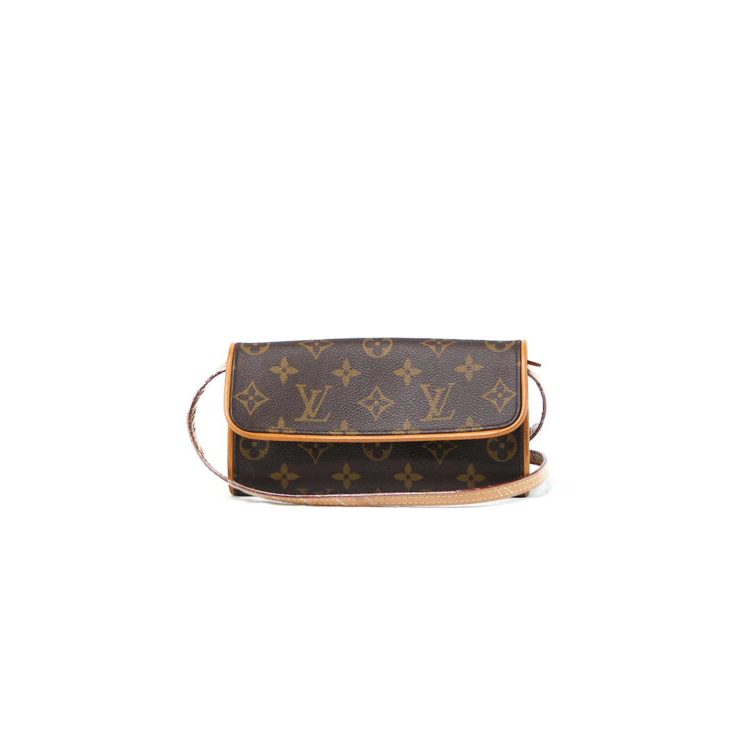 Louis Vuitton Monogram Pochette Twin PM Canvas Crossbody Bag M51854 in Very Good Condition