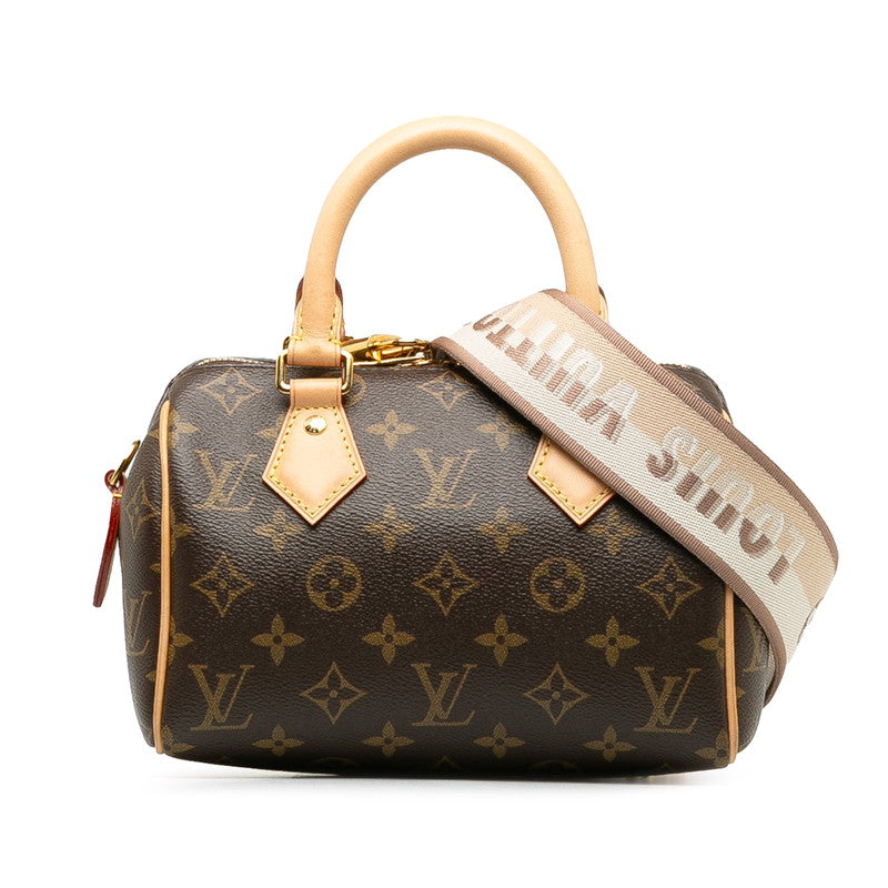 Louis Vuitton Monogram Speedy 20 Handbag Shoulder Bag M46234 Brown PVC Leather in Great Condition