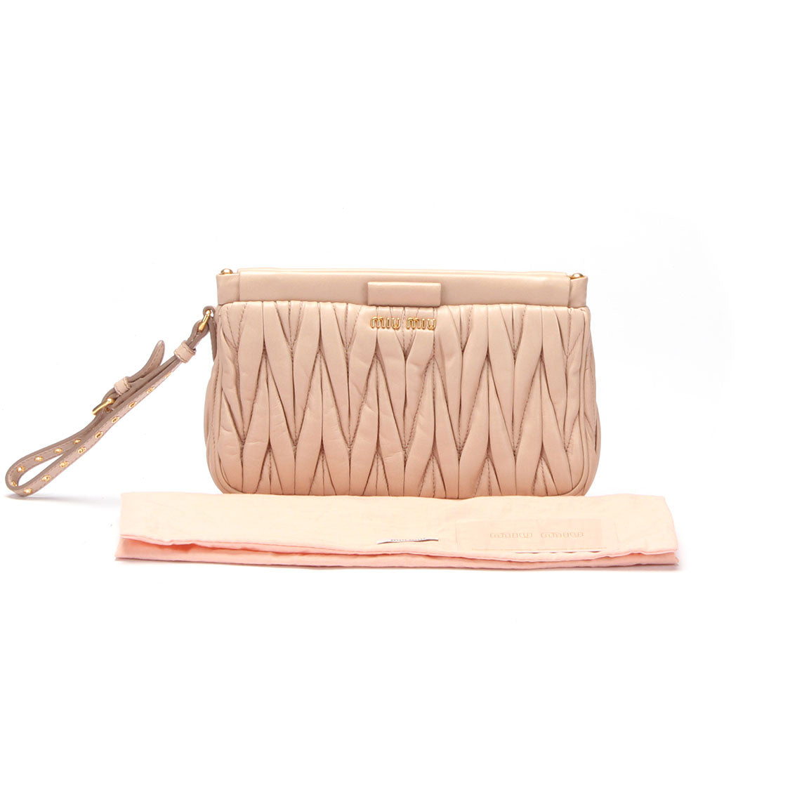 Matelasse Leather Clutch