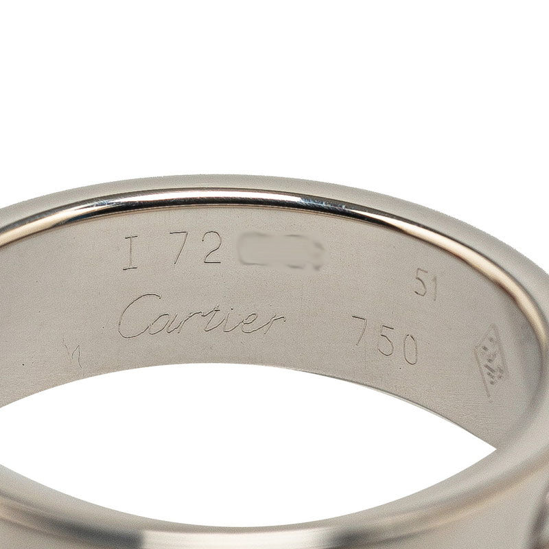 Cartier K18WG White Gold Love Ring #51 in Excellent Condition