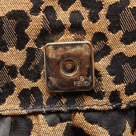 Zucca Canvas Leopard Shoulder Bag 8BR445