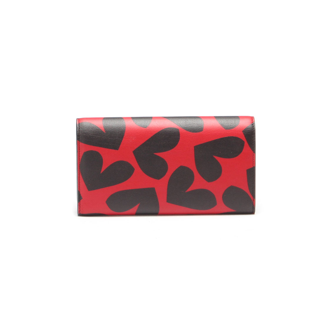 Heart Printed Bifold Leather Wallet