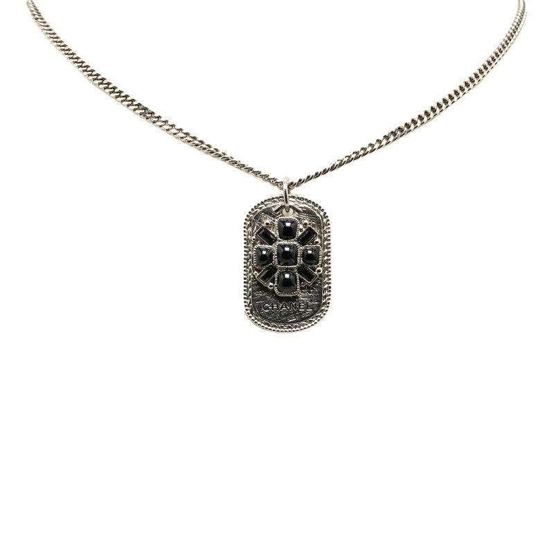 Chanel Metal Dog Tag Necklace