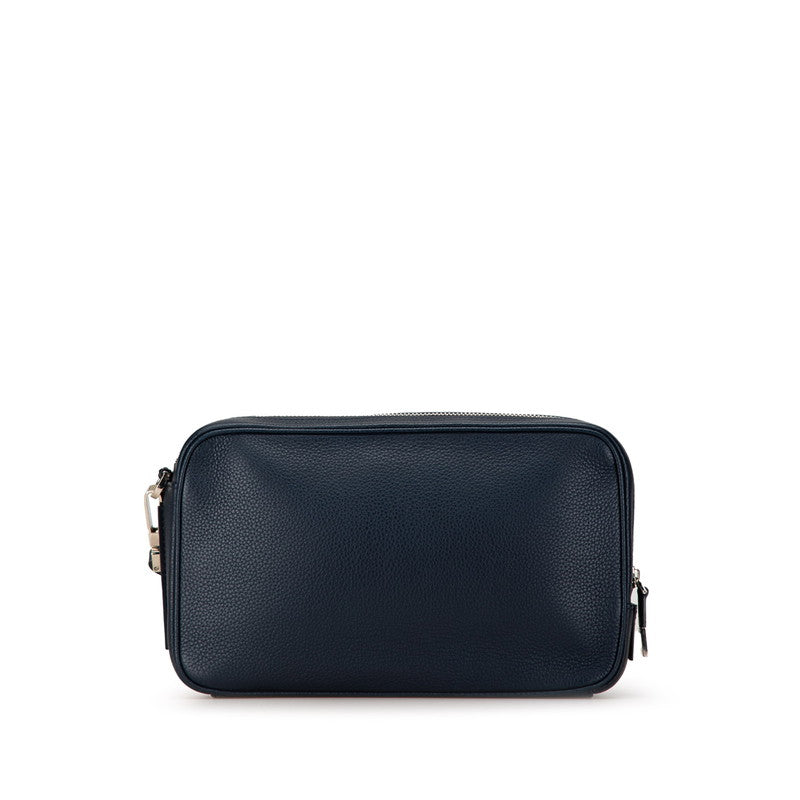 Dior Navy Calf Leather Clutch Bag in Excellent Condition