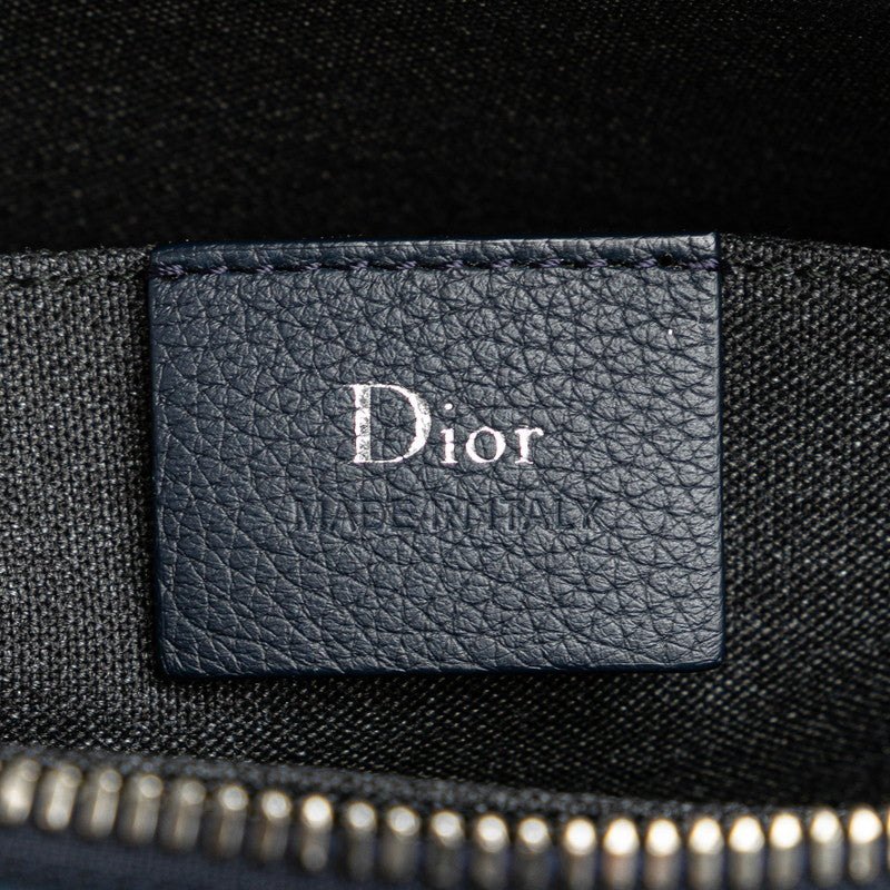 Dior Navy Calf Leather Clutch Bag in Excellent Condition